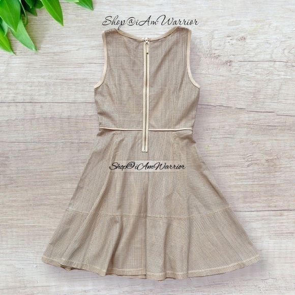 J.Crew Collection NWT rare ecru perforated leather a-line dress *shop@iamwarrior - Picture 4 of 11
